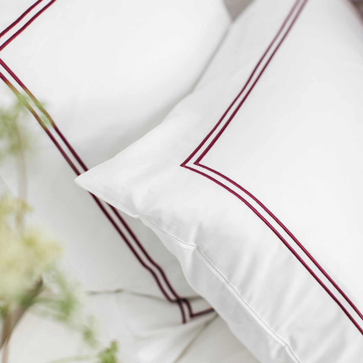 Red 2 Row Cord Pillowcases 