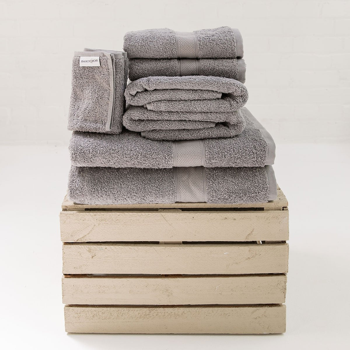 Silver 650gsm Towels by Sleep Naked by Beaumont & Brown