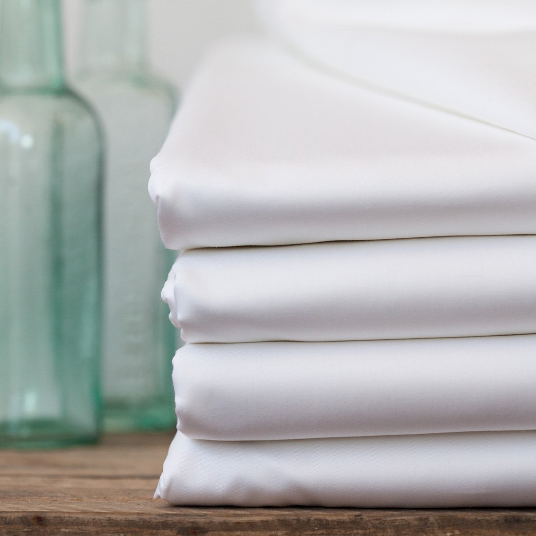 Luxury White Fitted Sheets from Sleep Naked by Beaumont & Brown